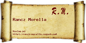 Rancz Morella névjegykártya